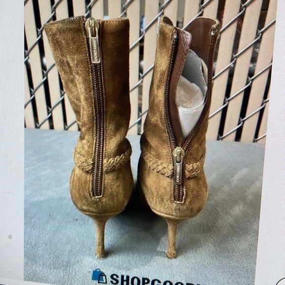 Jimmy choo 37 with coa women’s brown suede pointer tie ankle booties - Picture 4 of 5